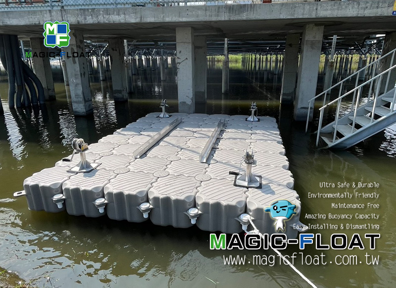 FP-066 Floating Platform for maintenance in solar farm in Changhua