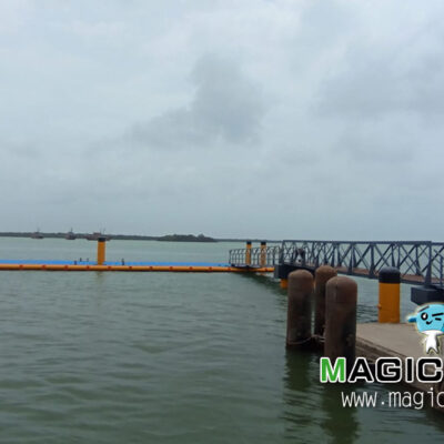 FD-235 Floating Jetty at Korangi Fish Harbor in Pakistan